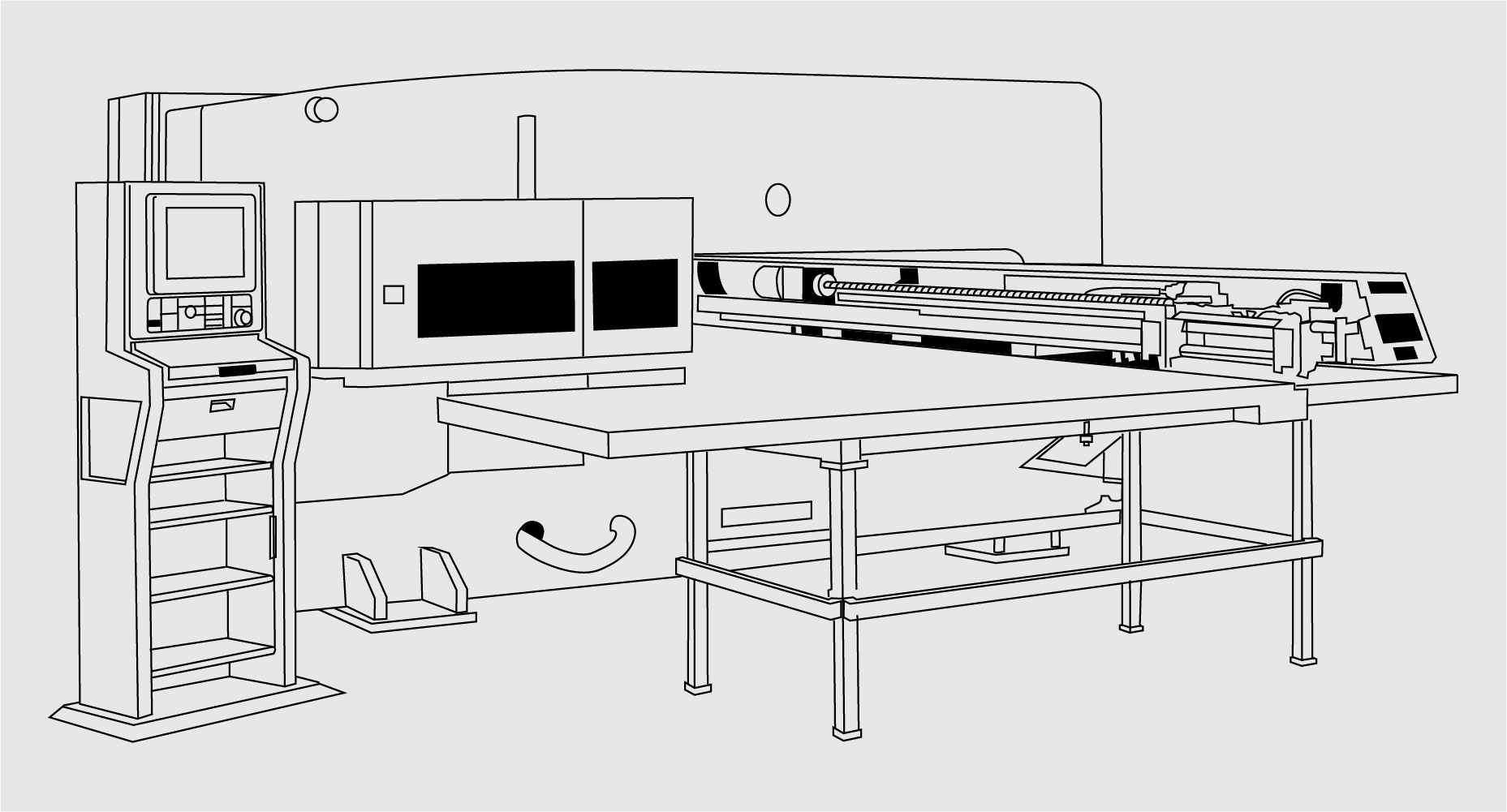 NCT/CNC Perforation Machine Diagram